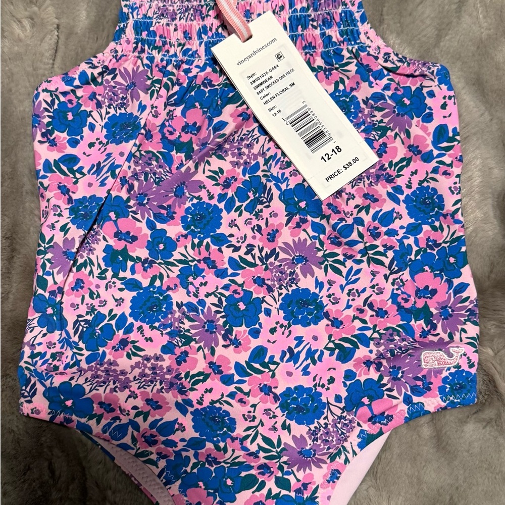 New Vineyard Vines baby ruffle one piece swimwear